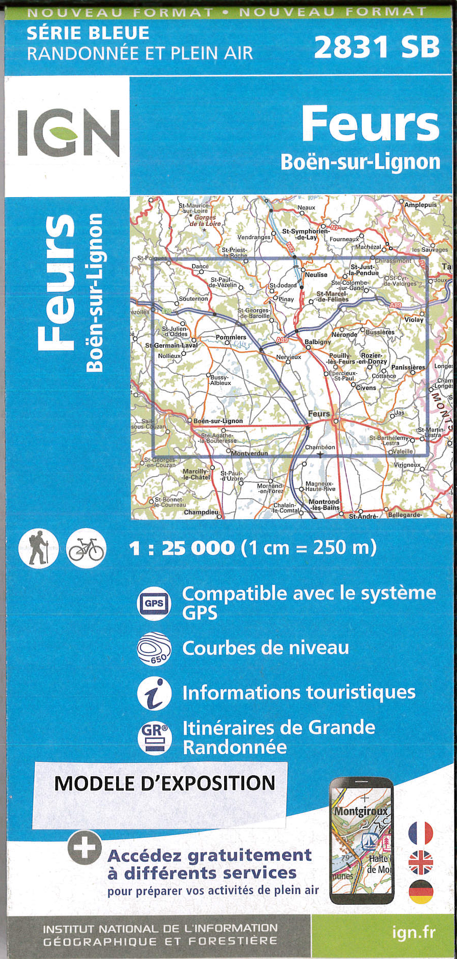 Carte Ign Feurs Boen Sur Lignon 2831 Sb